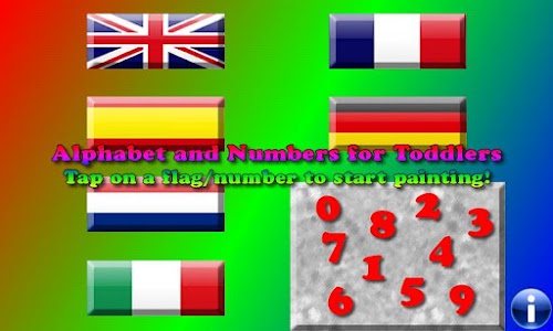 Android application Alphabet, numbers and colors screenshort