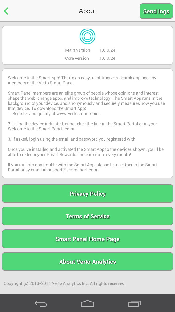 Smart Panel App Screen 2