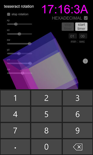 【免費教育App】Tesseract 4D Cube + (HEX)Clock-APP點子