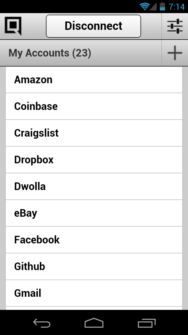 QR Hook Password Manager Screen 2