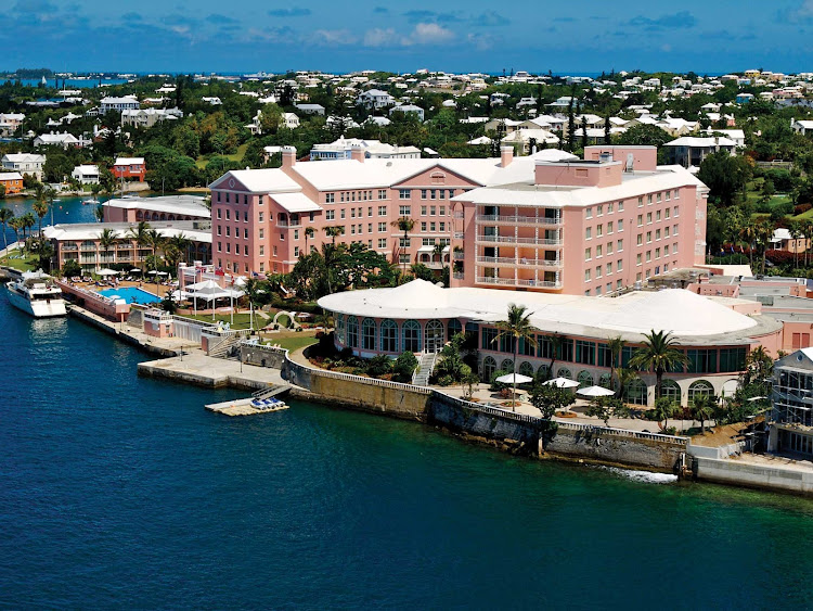 The Fairmont Hamilton Princess Hotel overlooks picturesque Hamilton Harbor in Pembroke Parish, Bermuda.