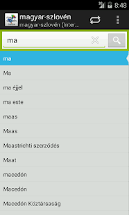 Hungarian-Slovenian Dictionary Screenshots 1