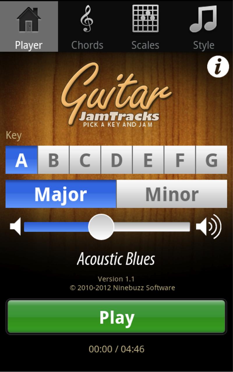 Android application Guitar Jam Tracks Scales Buddy screenshort