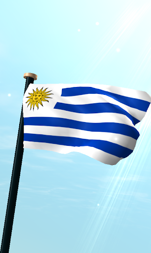 乌拉圭旗3D免费动态壁纸