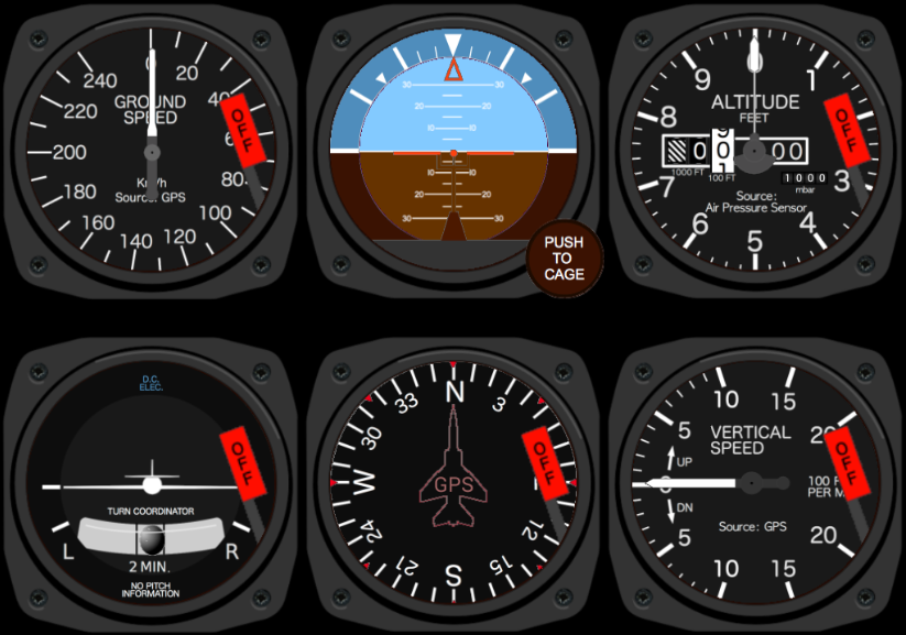 Six Pack of Flight Instruments