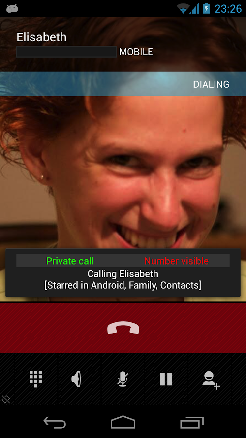 Android application PrivateCalls screenshort