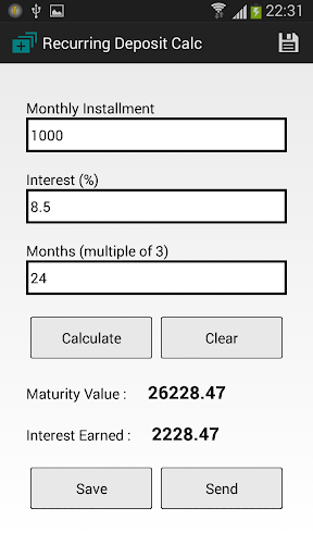 Recurring Deposit Calculator