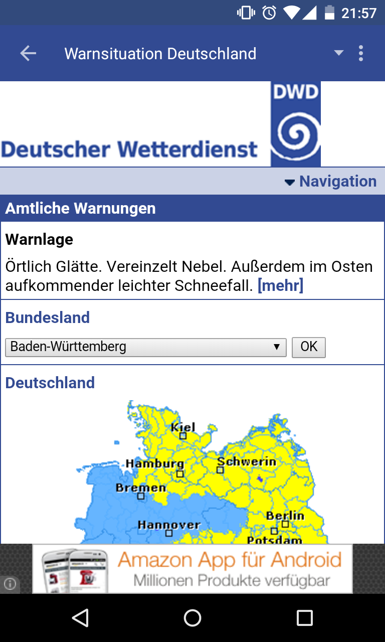 Wetterwarner Screen 2