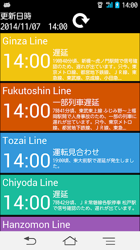 東京メトロ遅延情報お伝え