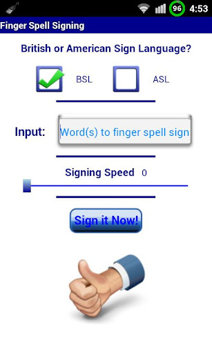 Finger Spell Signing