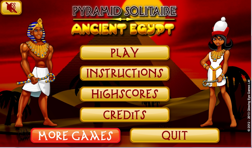 Pyramid Solitaire Egypt Screen 1