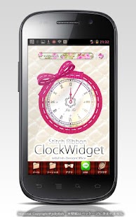 How to download ステッチリボンの時計ウィジェット☆ピンク 1.0 apk for laptop