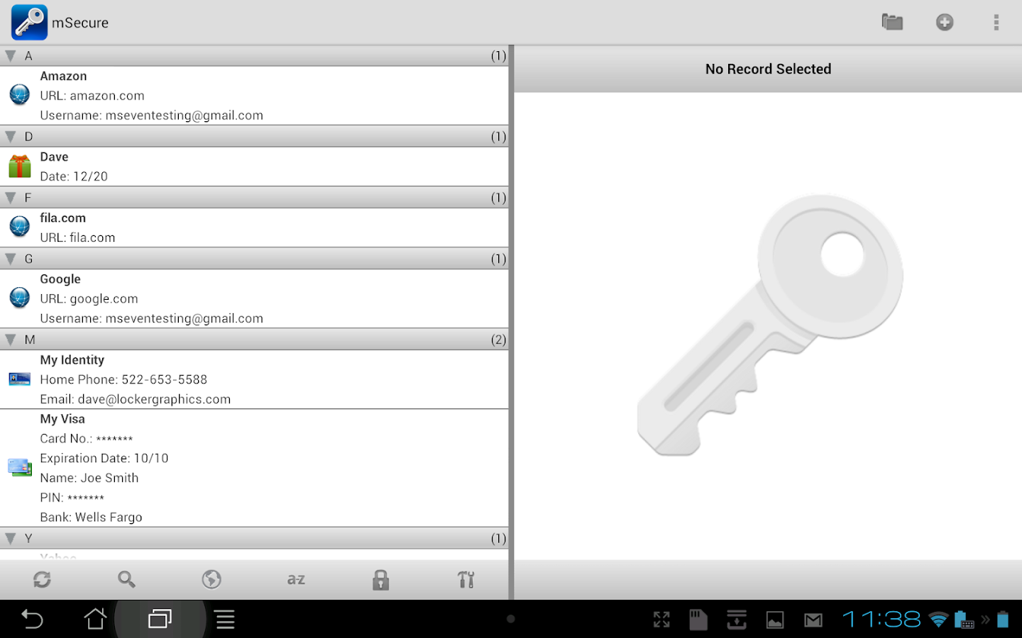 mSecure - Password Manager - screenshot