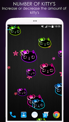 Neon Lily Kitty Live Wallpaper