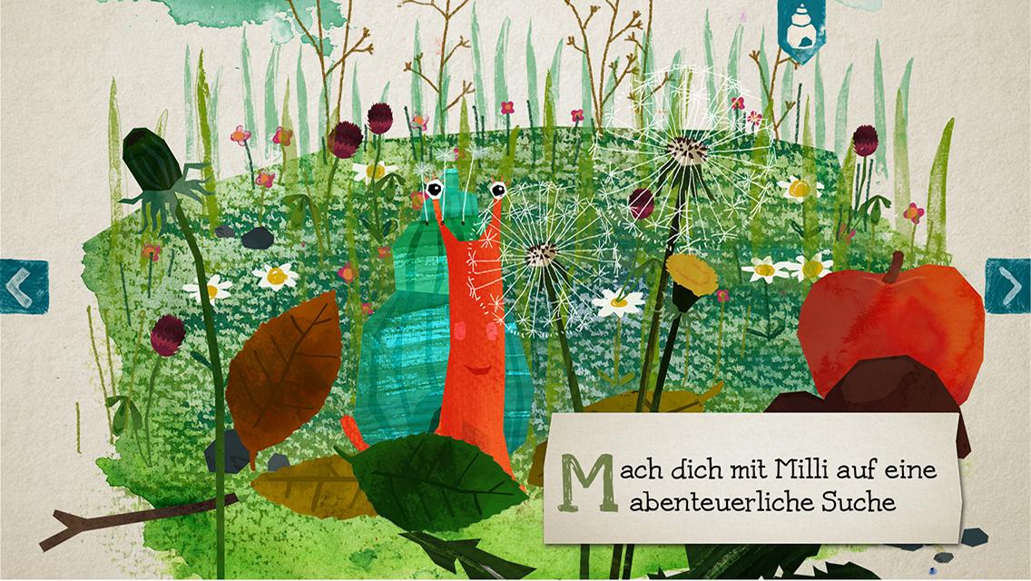 Android application Milli the small snail screenshort