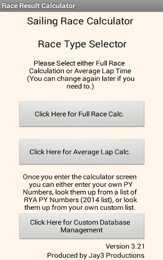 Sailing Race Calculator