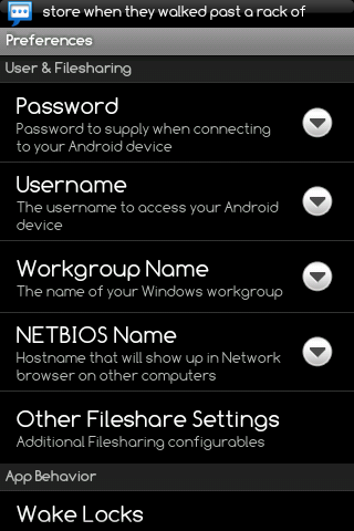    Samba Filesharing for Android- screenshot  