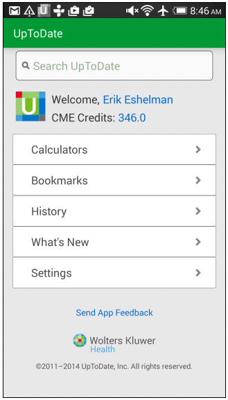 UpToDate for Android - screenshot