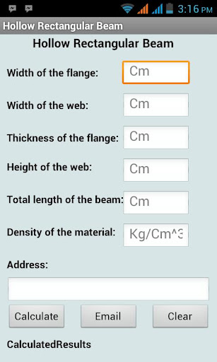 Hollow Rectangular Beam Calc