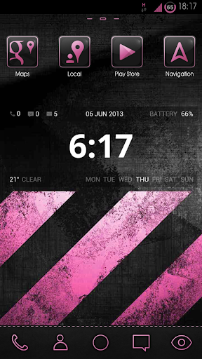 greyPINK HD Launcher Theme