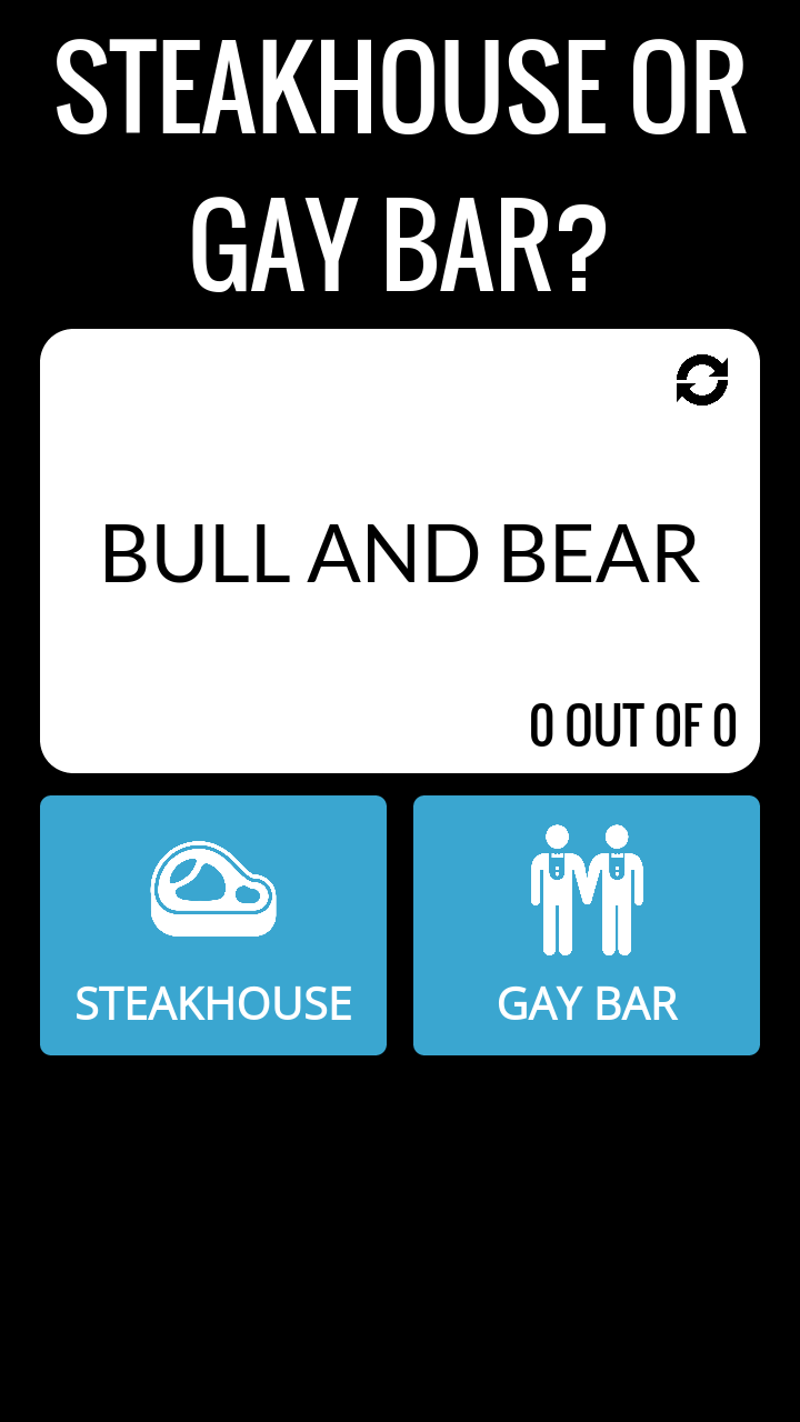 Steakhouse or Gay Bar Screen 3