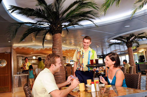  Head to Cabanas, the food court restaurant on deck 11, for a wide selection of popular fare.