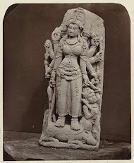 Eight armed Durga slaying the demon Mahisha. Dieng Plateau, Wonosobo district, Central Java province 9th- 10th century