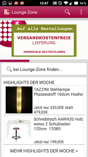 Lounge Zone - exklusive Möbel