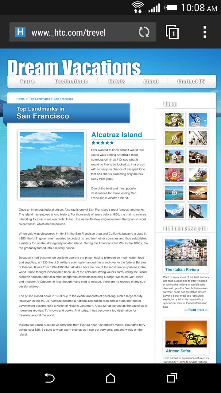 HTC Internet Screen 2