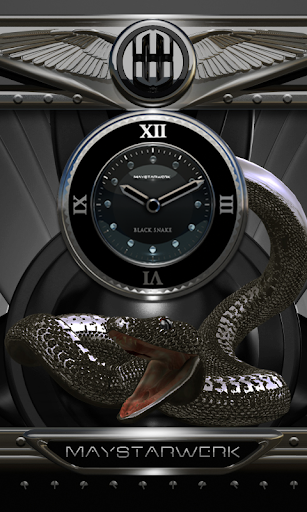 【免費生活App】Black Snake Clock widget-APP點子