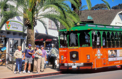 Old Town Trolley offers tours of San Diego.
