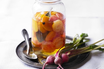 Pickled golden beetroot