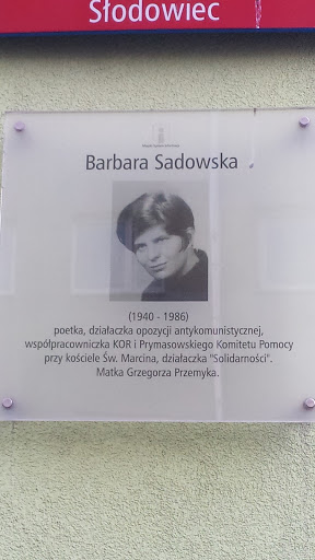 Barbara Sadowska - Patron Ulicy