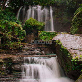 Padang Lampe Waterfall by Roedy Rustam - Landscapes Waterscapes