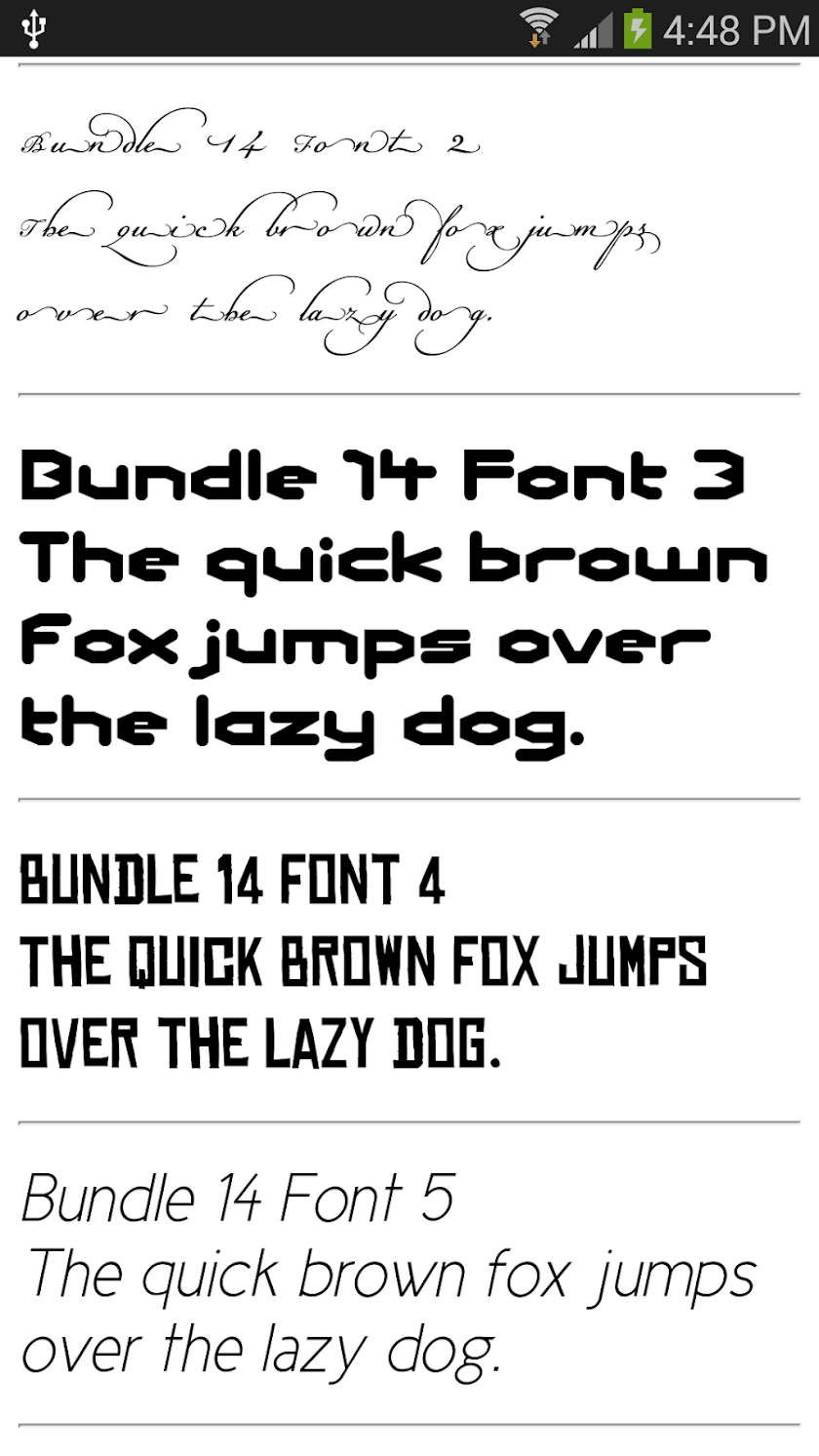 Fonts for Samsung 1000+ Screen 2