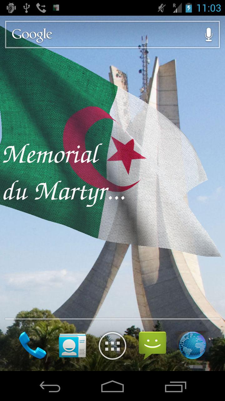 3D Algeria Flag Screen 3