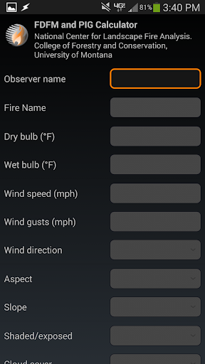 Fire weather calculator