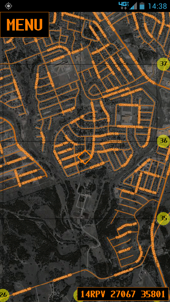 Android application MilMap screenshort