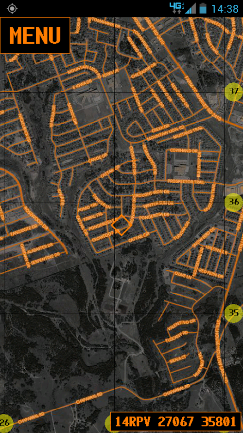 Android application MilMap screenshort