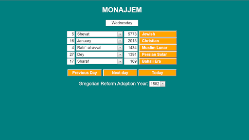Monajjem: 5 Calendar Converter