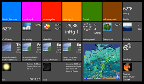 Android application Tile Weather screenshort