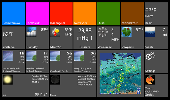 Tile Weather Screen 1
