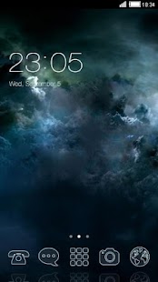 Cloudy Grey Galaxy Sky Theme Screenshots 1