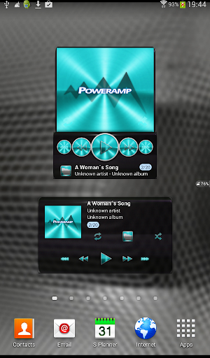 Poweramp widg TURQUOISE PLATIN