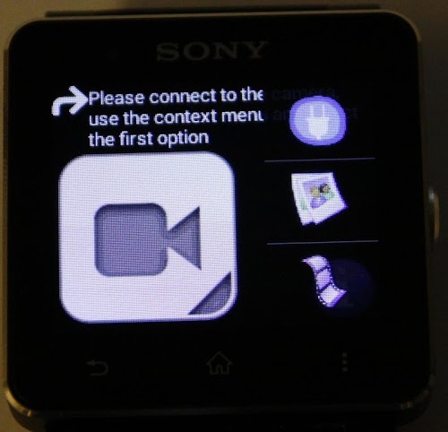 Android application SONY CAM SMARTWATCH CONTROL screenshort