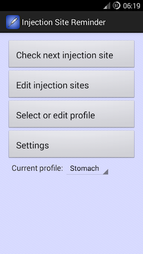 Injection Site Reminder