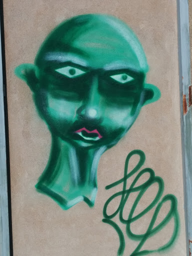 Green guy graffitti