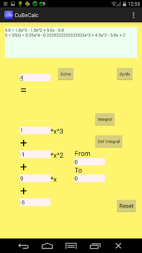 CuBeCalc Polynomial Calculator