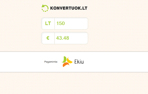 Lastest Litai į Eurus. Konvertuok.lt APK for Android
