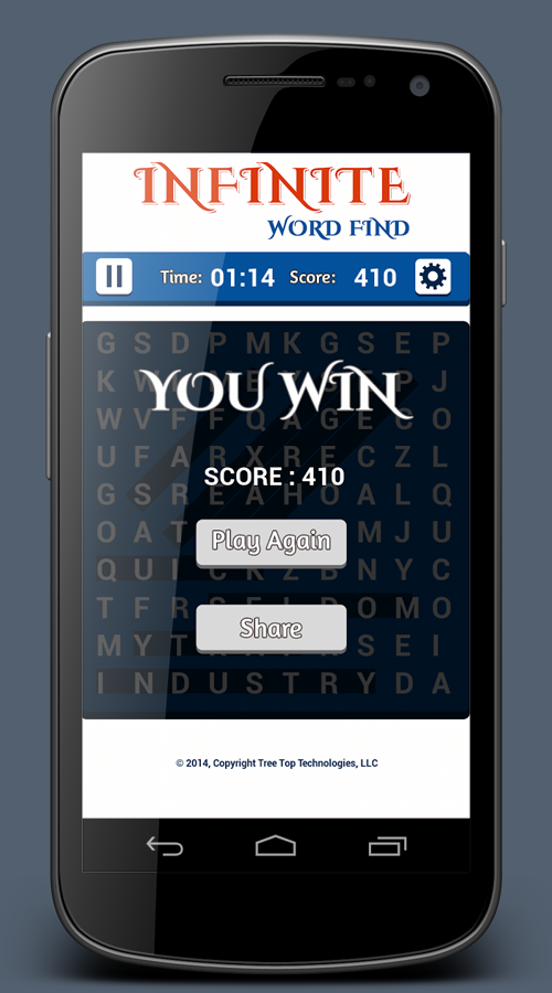 Infinite Word Find Screen 3